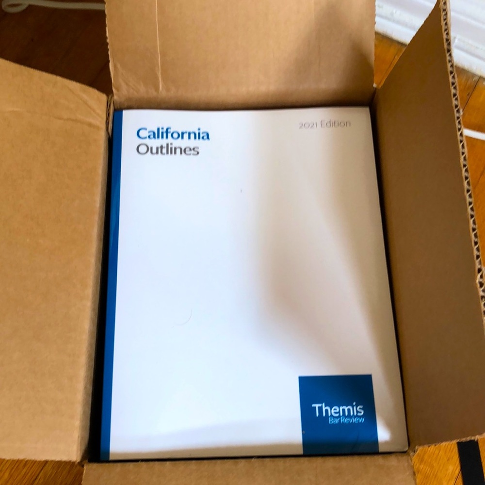 Unmarked unread complete 2021 Themis California bar materials